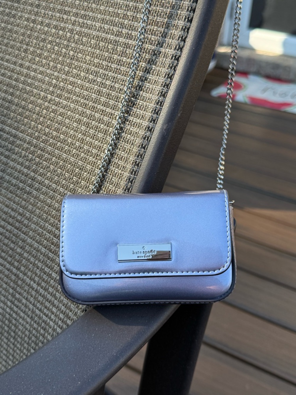 Kate Spade New York Kenzie Card Case Crossbody in a metallic finish, NWT - Picture 10 of 12